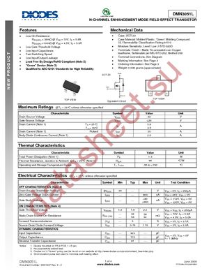 DMN3051L-7 datasheet  